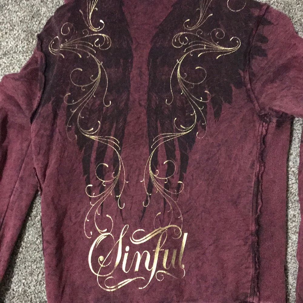 Sinful zip up hoodie